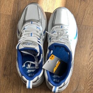 Avia Metallic Silver and Blue Sneakers